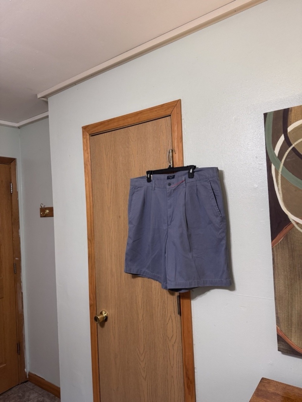 Dockers NWT Size 42 Solid Gray Pleated Relaxed Fit Chino Shorts